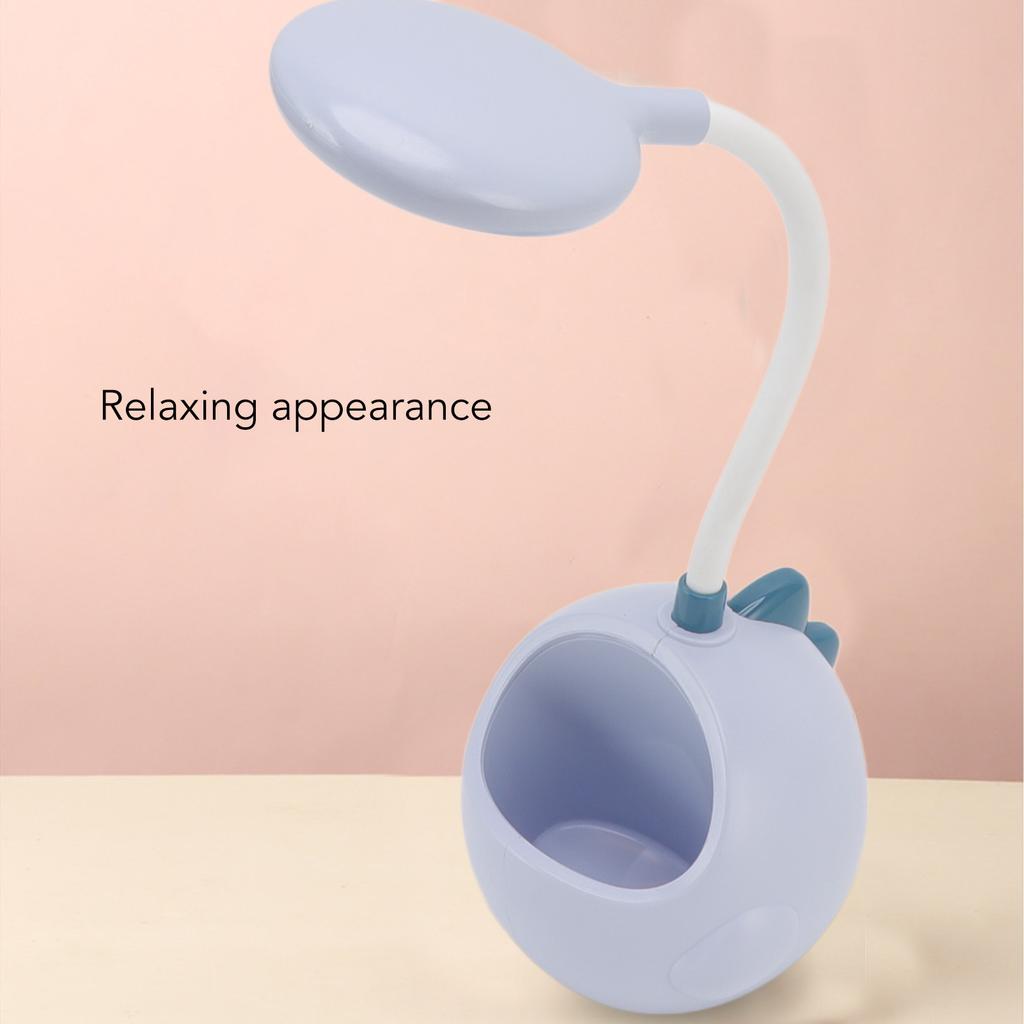 Small Desk Light with Pen Holder Comfortable Decorative Practical No Noise LED USB Small Table Lamp