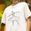 Ballerina Skizze T-Shirt: Minimalistisches Ballett Kunst T-Shirt