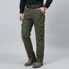 Plus-Size Men Work Pants Spring Autumn Outdoor Straight-Leg Trousers Durable Cotton Cargo Pants With Multi Pockets