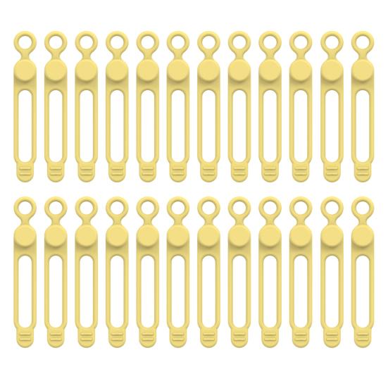 24Pcs Organizador de cabos Elasticidade Auto-fixação Fivela Design Silicone Organizador de fios Fixador de armazenamento Suprimentos domésticos