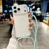 Shockproof Clear Soft Bumper Case For For Iphone 17 16 1 14 Pro Max Plus Crossbody Lanyard Necklace Strap Cord Nylon Rope Cover