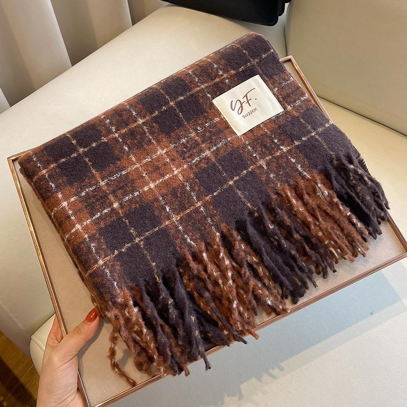 Elegant Cashmere Neck Scarves Women Winter Warm Shawls Wraps Long Kerchief Pashmina Shawl Scarf 65x200cm