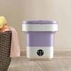 Foldable Washing Machine Portable for Apartment Dorm Laundry purple