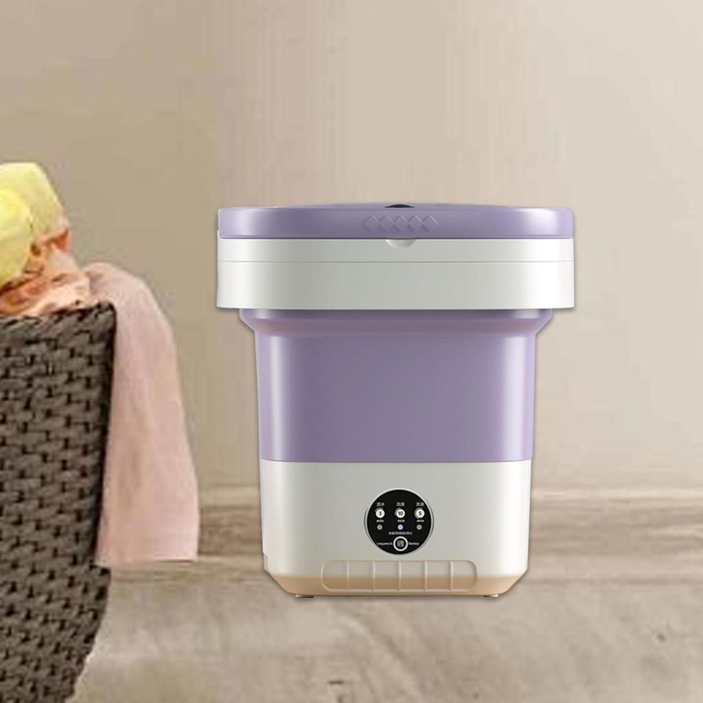 Foldable Washing Machine Portable for Apartment Dorm Laundry purple