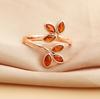 Flower high-end ring, personalized retro exaggerated champagne ring for women