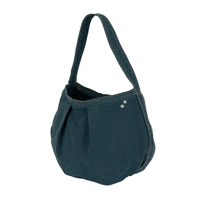 _Two Dot Canvas Bag (Washed Blue)