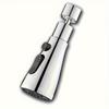 Three Mode Rotary Kitchen Faucet Bubbler with Nozzle - Multi-purpose, High-pressure, Splash Proof Design, Suitable for Bathroom and Sink Use