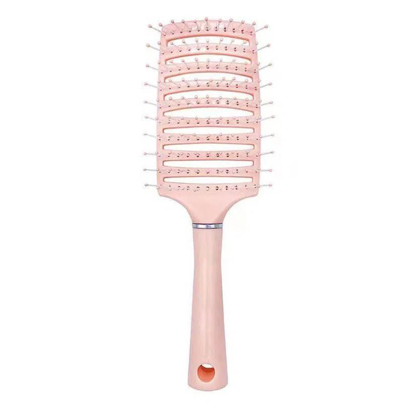 Yangzi Styling Fluffy Comb: Women's Portable Hairdressing Brush for Long Hair, Massage & Travel-Friendly, Curved & Vented Design.