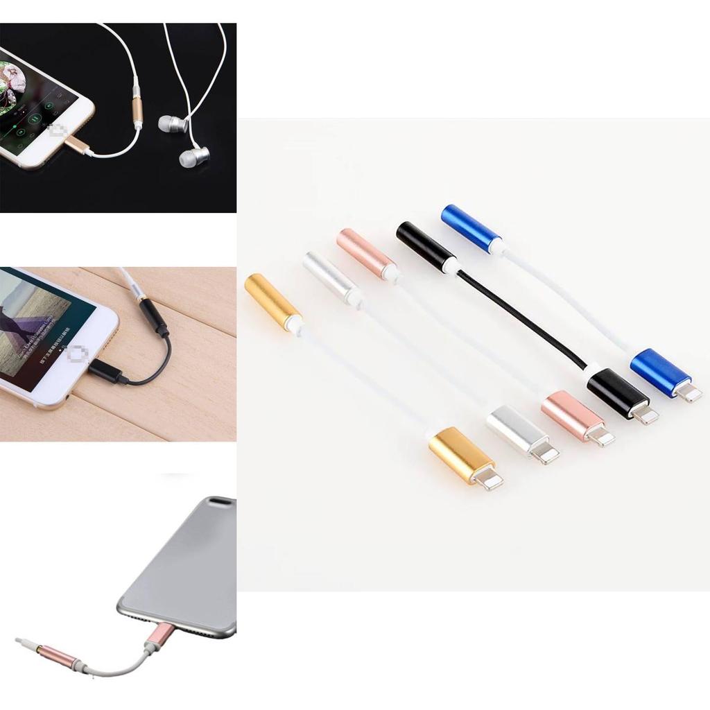 Apple Iphone7 Lightning Audio Adapter With Gold Silver Rose Gold Black Finish For All Systems