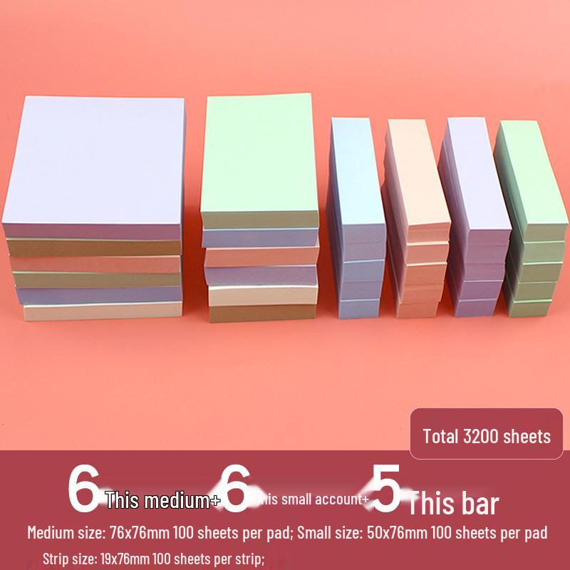 Sticky Notes for Students: Creative & Adhesive Memo Pads, Small Strips, Reusable, Self-Adhesive Labels