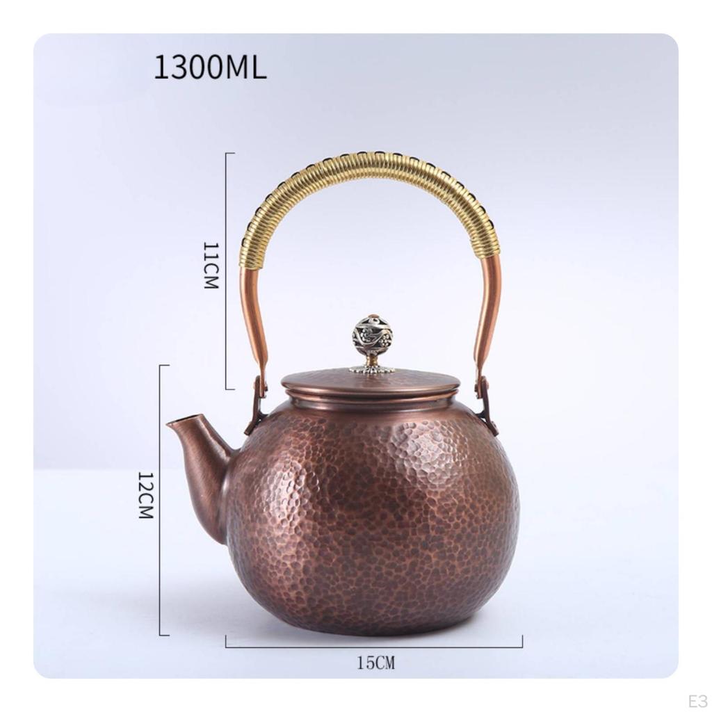 Hammered Copper Teapot Retro Thickened for Collectors