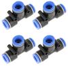 10 pcs 10mm 3 8 T Type Pneumatic Connector Air Line Quick Fittings Tube Joint
