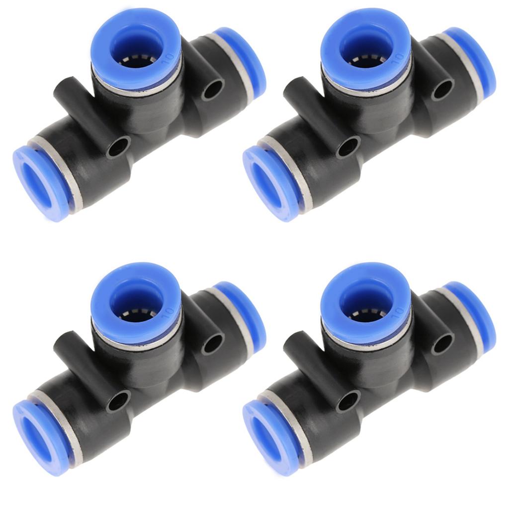 10 pcs 10mm 3 8 T Type Pneumatic Connector Air Line Quick Fittings Tube Joint
