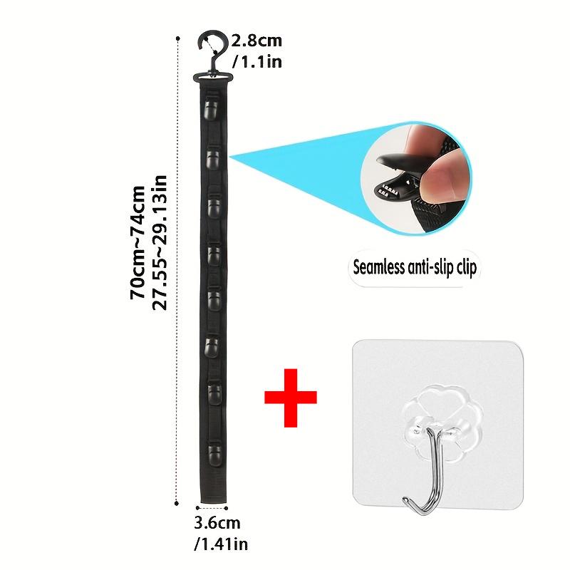 1/2pcs Over the Door Cap Rack Organizer Holds Up to 8 Baseball Hats Hat Storage System Adjustable Closet Hanger with Hooks