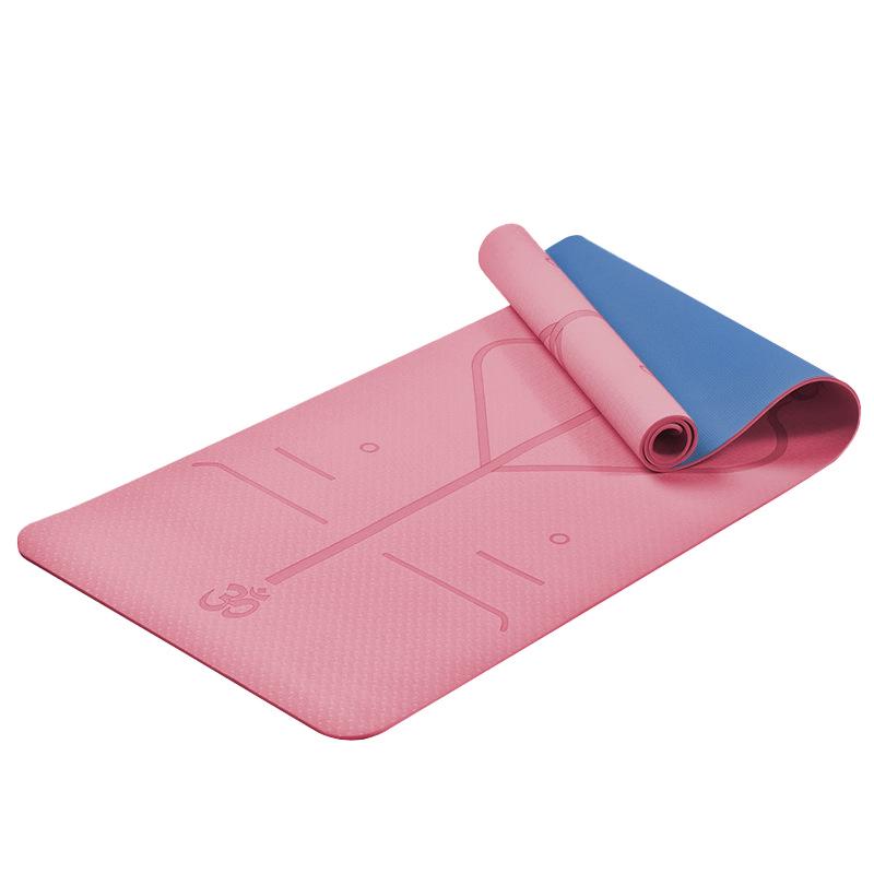 Verdickte rutschfeste TPE-Yogamatte für Fitness, Stoßdämpfung und Schalldämmung