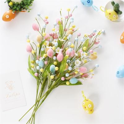 Ramo Albero Uova di Pasqua Pianta Finta Decorazioni Buona Pasqua Festa Casa Vaso Decorazione Composizione Floreale Fai da Te Accessori Decorativi