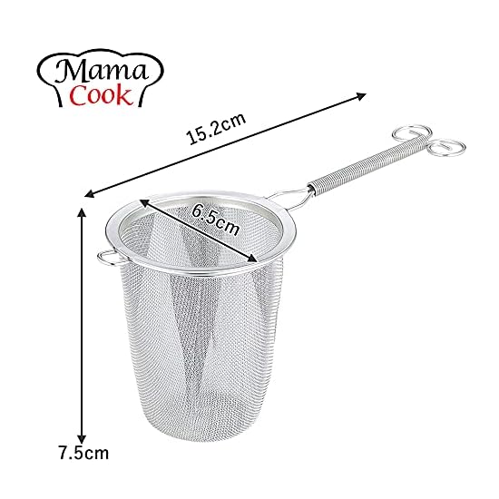 Shimomura Kihans Tea Strainer, Deep Type, Made In Japan, Dishwasher Safe, Easy Single-Cup Brewing, F