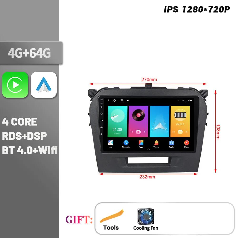 Android Bluetooth Wireless CarPlay For Suzuki Vitara 2014-2018 Car Radio Multimedia Navigation Touch Screen Stereo Head Unit