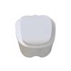 Apple Shape Denture Bath Box Case Dental False Teeth Storage Box with Hanging Net Container