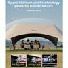Outdoor Camping Blackout Hexagonal Canopy Tent Instant Pop-up Sunshade with Table and Chairs Easy To Set Up for Lazy Campers