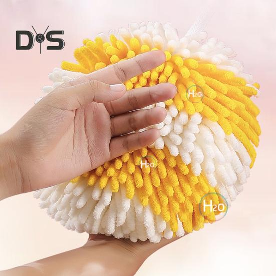 Handtuch mit Aufhängeband, stark wasserabsorbierend, schnelltrocknend, superfeine Fasern, verdickt, Farbblock, wiederverwendbar, Reinigungstuch für Küche und Bad