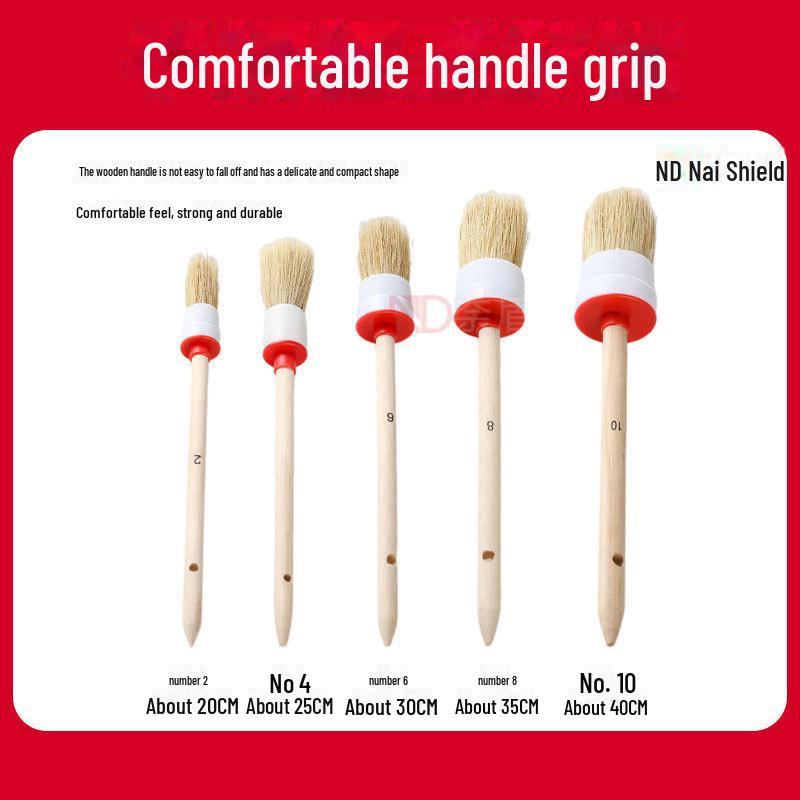 5-Piece Soft Bristle Detail Brush Set for Car Wash & Interior Gap Cleaning