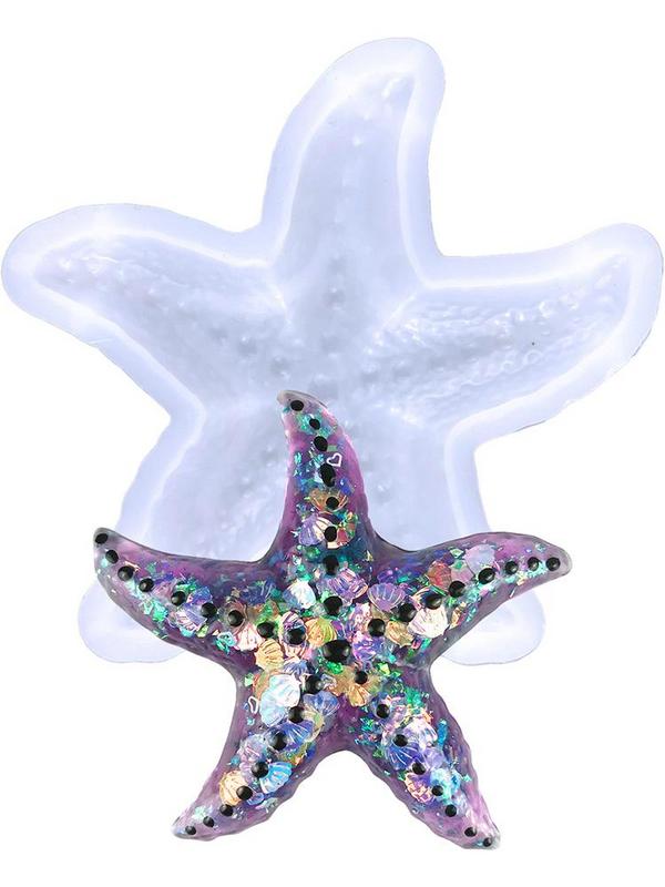 1pcs Starfish Mold Starfish Style Candle Molds Food-Grade Seashell Silicone Molds Cute Gifts for Baking Biscuits Pudding new