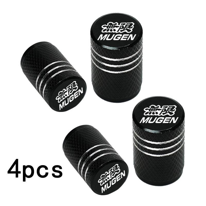 4Pcs Mugen Tire Wheel Valve Dust Caps Tyre Rim Stem Covers For Mugen Power Civic Accord CRV Hrv Jazz RAV4 Car Accessories