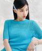 CHASECULT Women'S Scalloped Knit Short Sleeve Sweater-Cbpg5692D0D