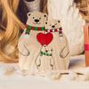 Happy Family Bär Holzpuzzle Niedliche Holzbär Familie Dekorative Ornamente Zuhause Feiertag Schreibtisch Dekorative Skulptur
