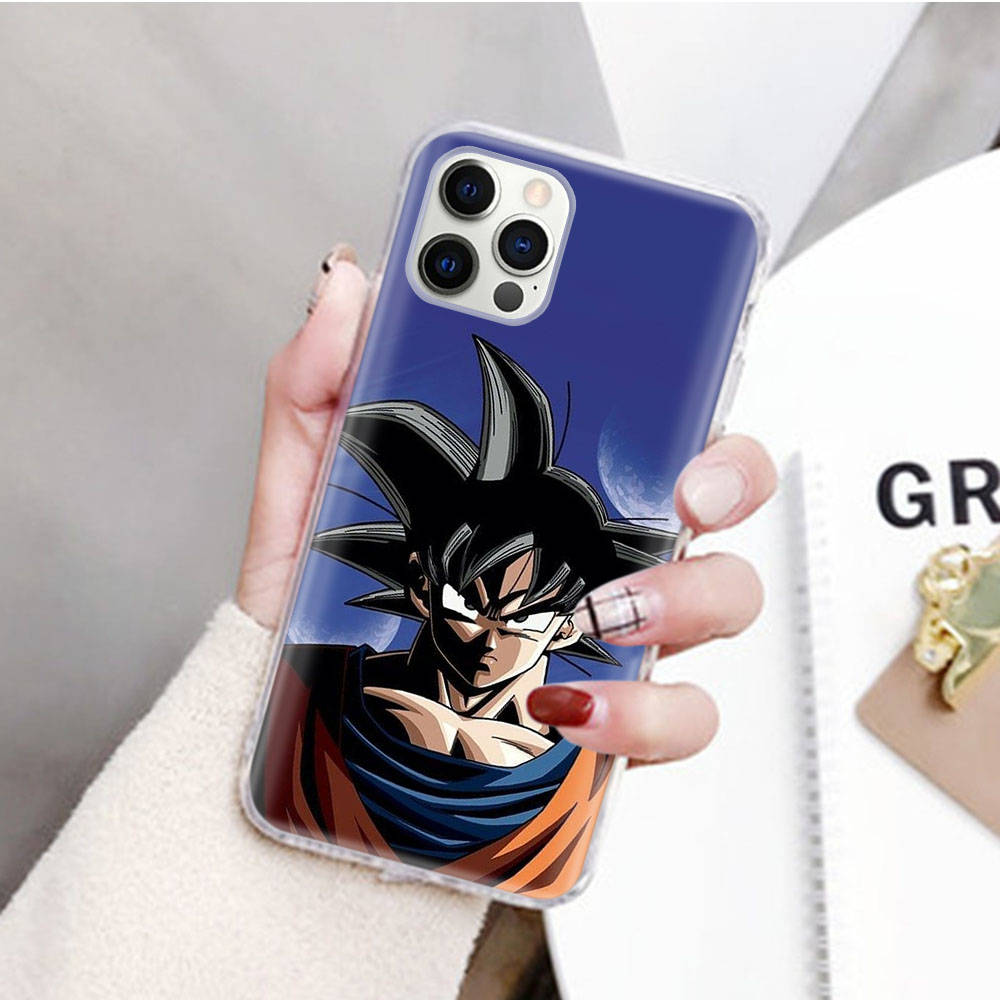 JW83 Dragon Ball Goku Transparent Case for Samsung A04 A14 A23 M33 M53 Realme 10 9 C35 C55 VIVO Y02 X80 Infinix Hot 30 Note 11 Tecno Spark 8P Pro