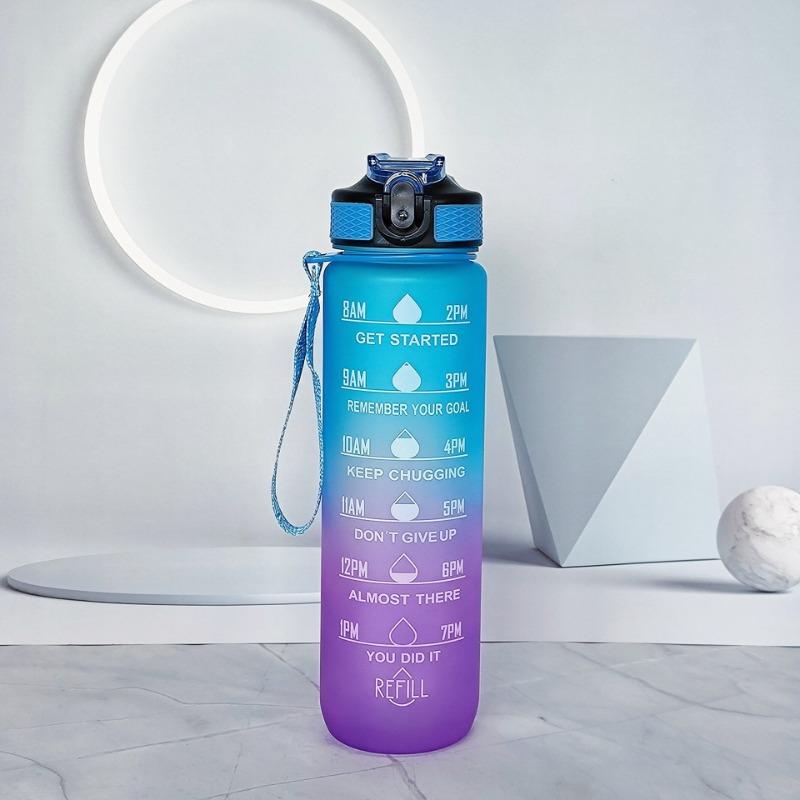1L Sports Water Bottle Gym Travel Drinking Leakproof Bottle With Straw BPA-Free