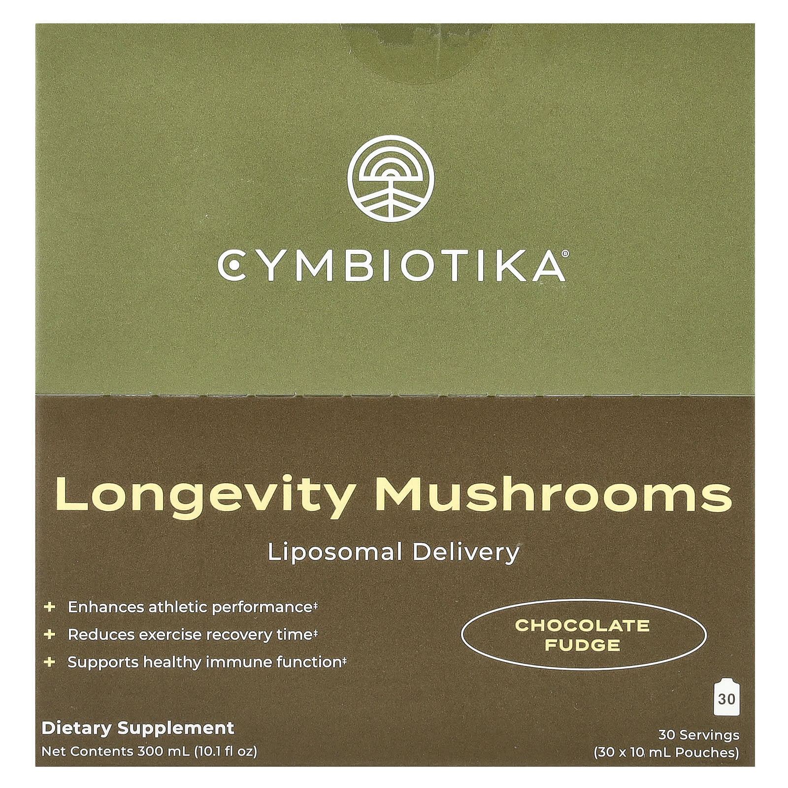 

Longevity Mushroom, Liposomal Delivery, Chocolate Fudge, 30 Pouches, 10Ml Each