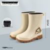 Men's Warm Non-Slip Durable Rain Boots for Food Delivery, Fishing, and Gardening