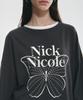Nigaennikol Butterfly Signature Ls Top_Charcoal Cream