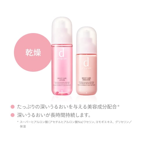 d program Lotion Moist Care MB Lotion pour peau sensible/Hydratante/Prévention des rugosités/Prévention de l'acné Unité principale 125mL