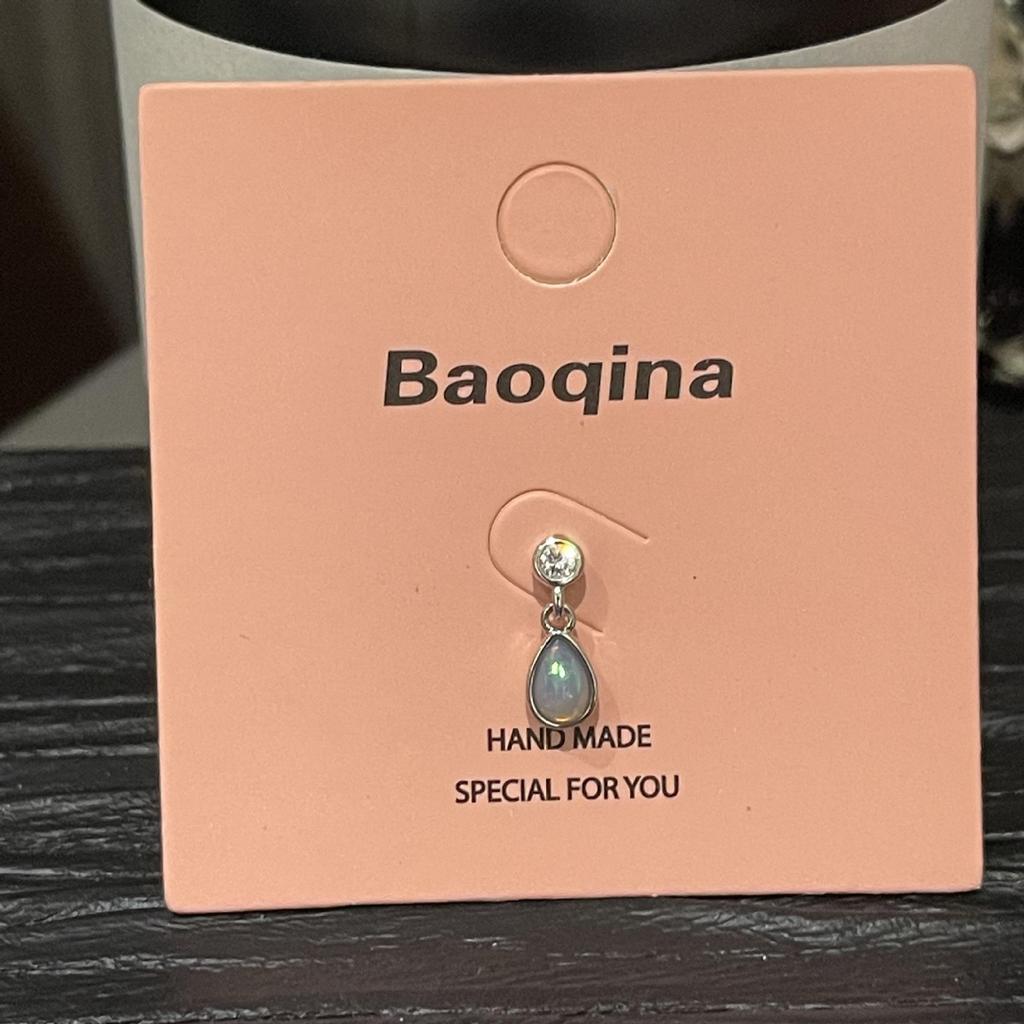 Pink Card Baoqina Flat Threaded Cartilage Stud: Trendy Cross-border Hot-Selling Piercing Jewelry