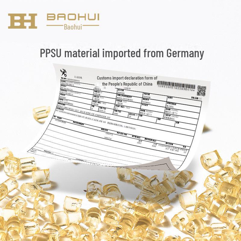 300ML PPSU Baby Bottle with Elephant Design, Anti-Fall Handle, Anti-Flatulence, and Gravity Ball