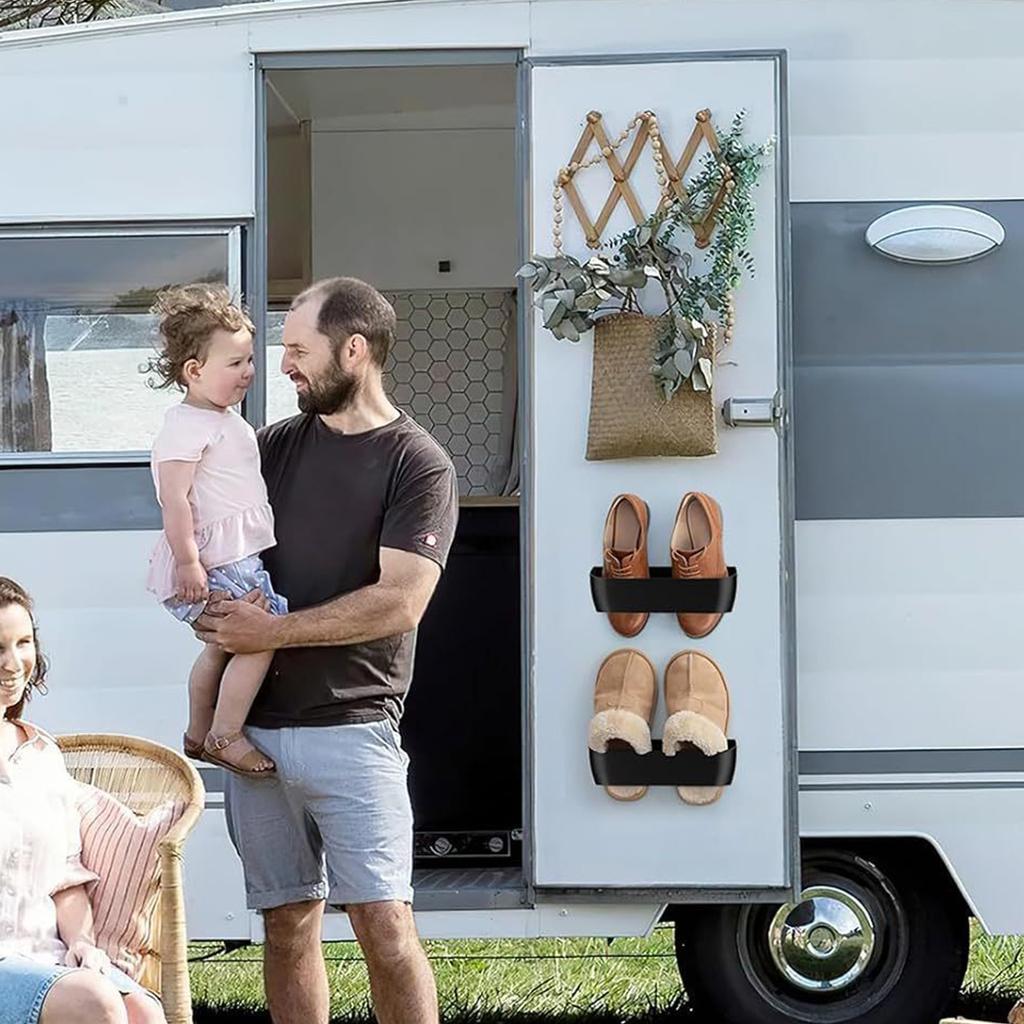 Stackable Over Door Shoe Holder For Compact Living Spaces Features Double Mounting Option And Space Efficient Design