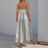 Women's Fashion Casual Summer Spring Colour Block Print Sleeveless High Waist Trousers Jumpsuits & Rompers