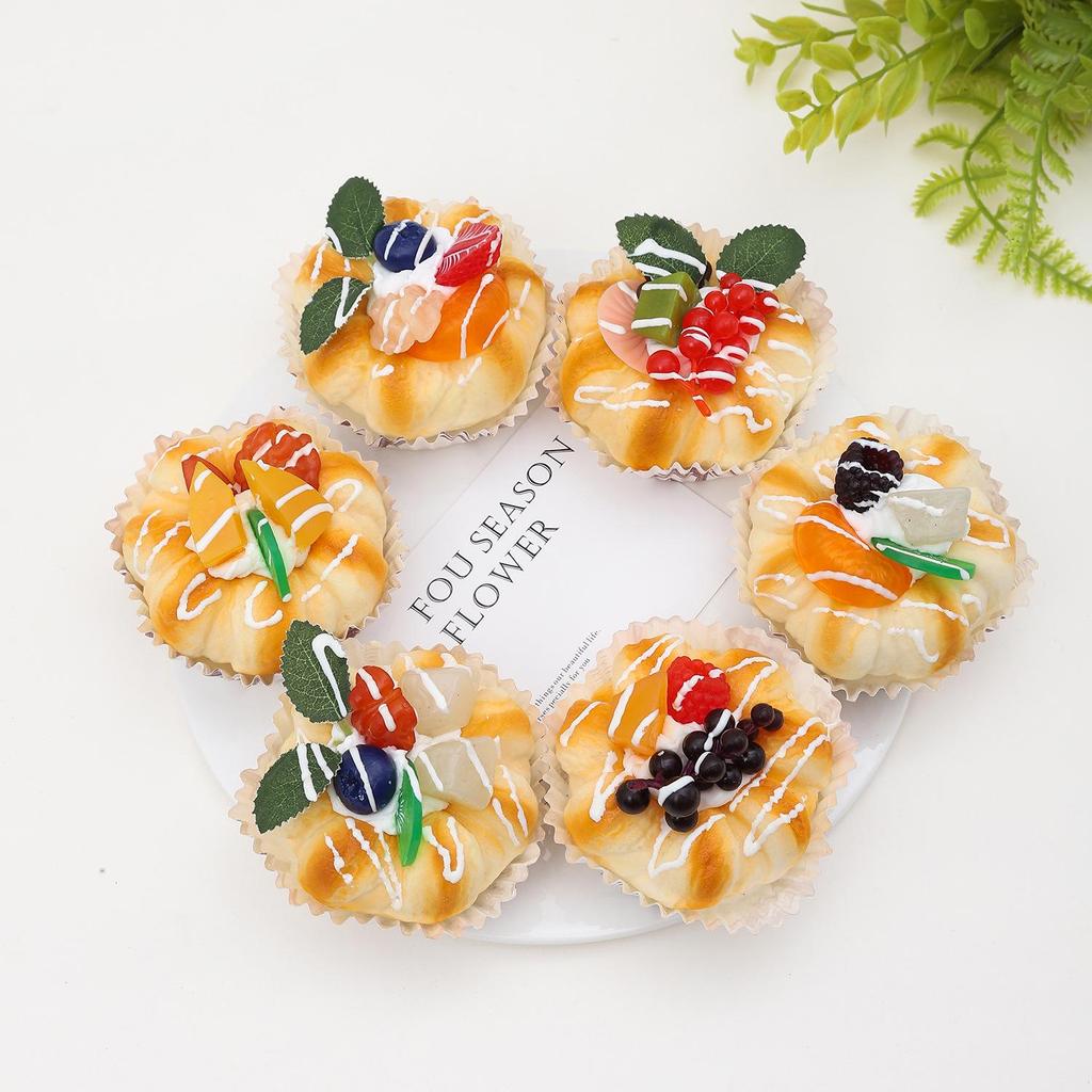 PU Simulation Fruit Cream Cake Magnet: Creative Dessert Packaging Decoration