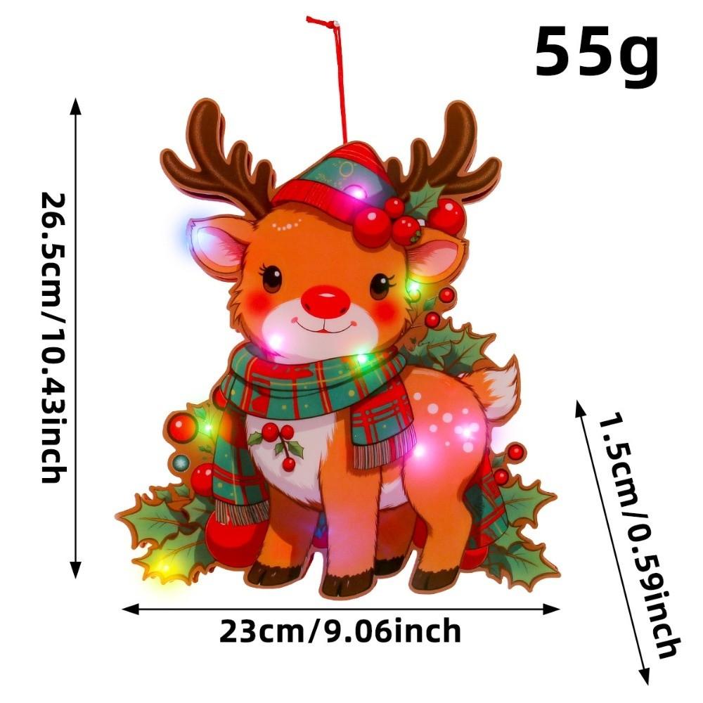 Shining Brightly Christmas Santa Claus LED Ornaments DIY Luminous Decorations  Party Decor