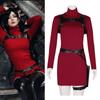 Resident Evil 4 Remake Ada Wong Vestito Rosso Costume Cosplay Gioco Anime Gioco di Ruolo