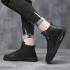 Men's Casual Leather Boots Spring and Autumn Mid Cut Outdoor Boots Soft Sole Comfort Flat Bottom Fashion Versatile Trendy Boots