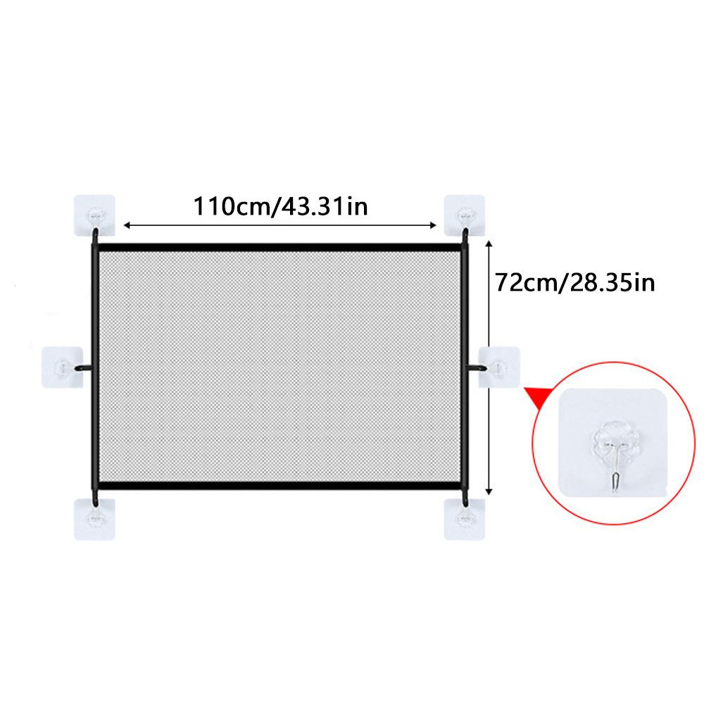 1pc Home Dog Gate Portable Folding Pet Gate Magic Indoor Mesh Dog Gate for Stairs and Doorways