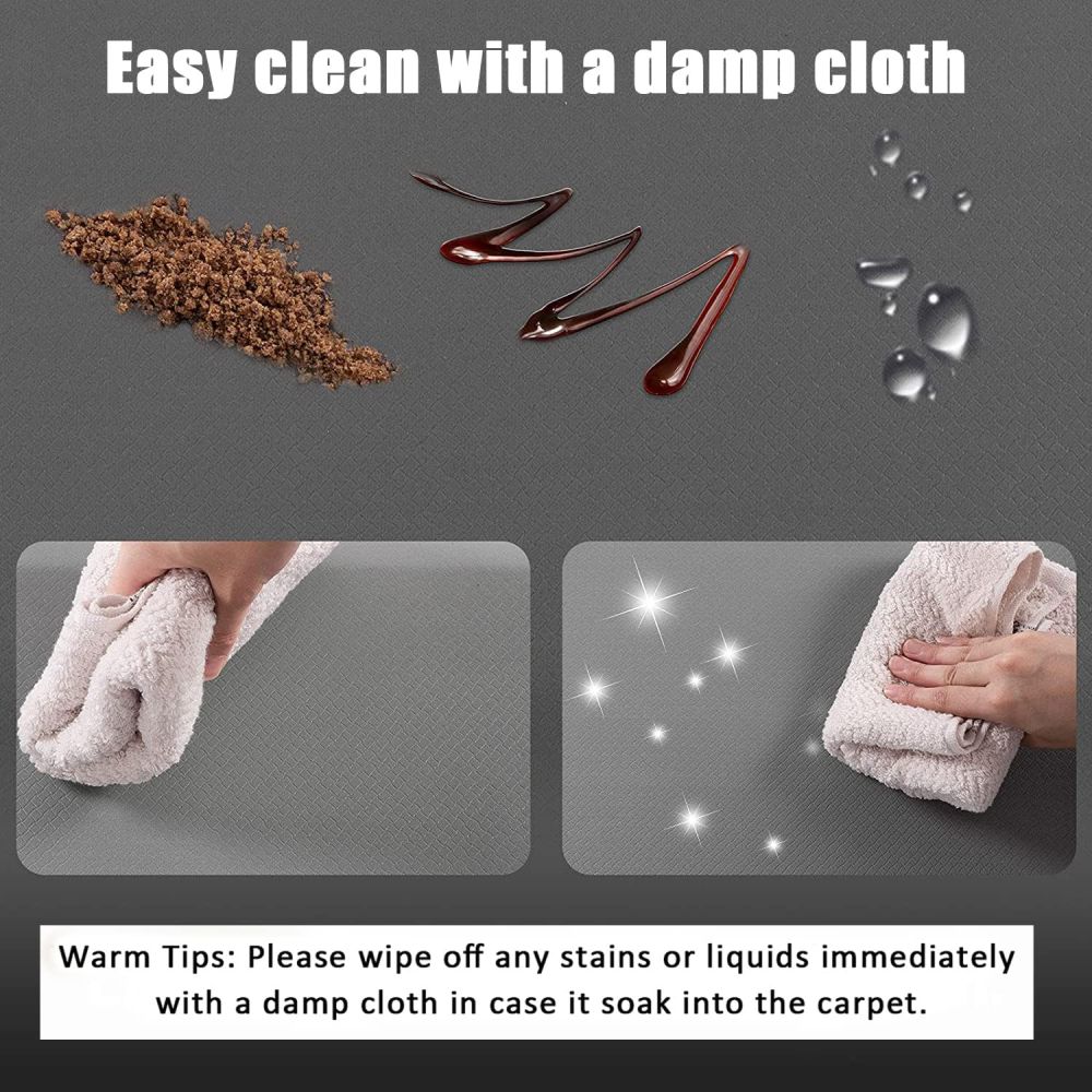 New Anti-Fatigue Standing Mat, Kitchen Mat with PVC Waterproofing, Non-Slip Kitchen Rug for Standing Desk, Kitchen, Office