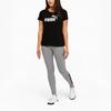 Puma Essentials Logo Printed Sports Crew Neck Short Sleeve T-Shirt Women Tops Black 586295-01