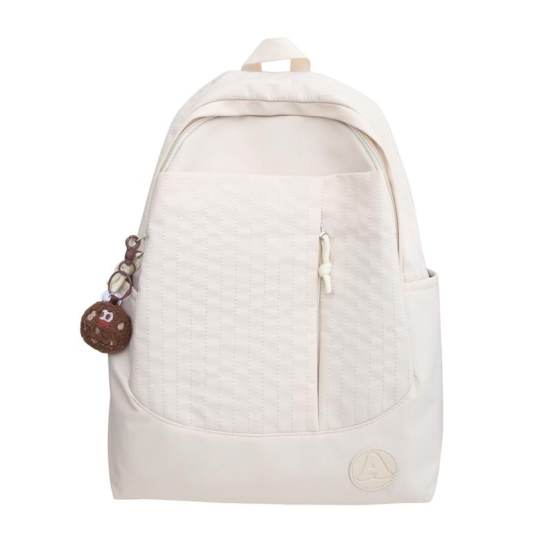 

Дорожній рюкзак Жіночий шкільний рюкзак Чоловічий однотонний рюкзак Студентський рюкзак для комп ютера білий