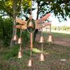 Antique Bronze Dragonfly Wind Chime - 65cm Metal Garden Art with 7 Soothing Melodic Bells, Outdoor Patio Balcony Decor for Home