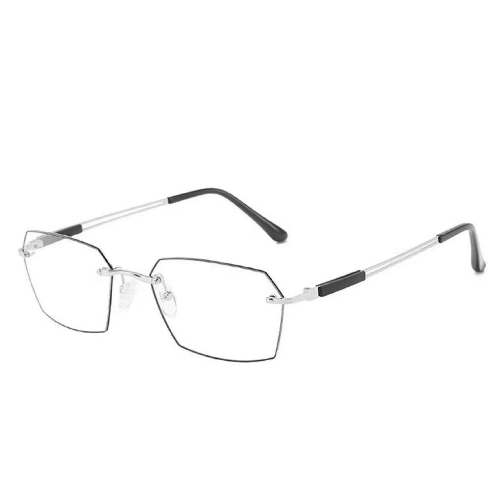Ultra-Light High-End Reading Glasses Blue Light Filter Frameless Metal Edged Multi-Sided Ds-8886